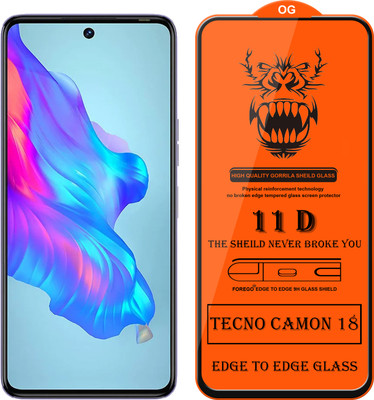 Forego Edge To Edge Tempered Glass for Tecno Camon 18(Pack of 1)