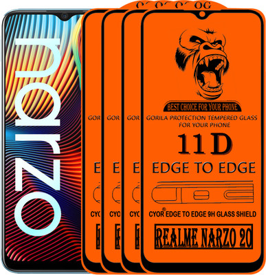 CYOR Edge To Edge Tempered Glass for REALME NARZO 20(Pack of 4)