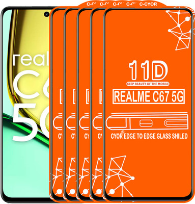 CYOR Edge To Edge Tempered Glass for REALME C67 5G(Pack of 5)