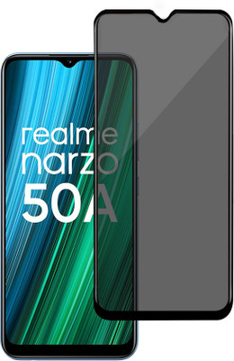 GLOBAL NOMAD Edge To Edge Tempered Glass for realme Narzo 50A(Pack of 1)