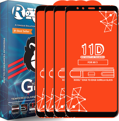 Roxel Edge To Edge Tempered Glass for Mi Redmi 5(Pack of 4)