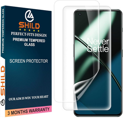 shild Edge To Edge Tempered Glass for Oneplus 11(Pack of 2)