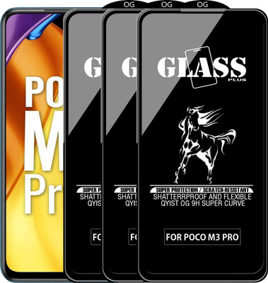 Qyist Edge To Edge Tempered Glass for POCO M3 PRO 5G(Pack of 3)