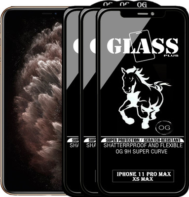 PFOAM Edge To Edge Tempered Glass for APPLE IPHONE 11 PRO MAX(Pack of 3)