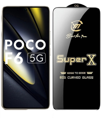 Viomshield Edge To Edge Tempered Glass for Poco f6 5g, Poco f6 pro 5g(Pack of 1)