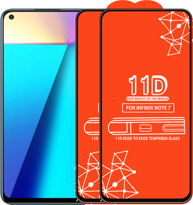 Roxel Edge To Edge Tempered Glass for Infinix Note 7(Pack of 2)