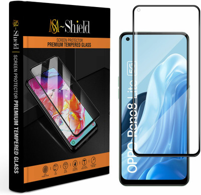 MS-Shield Edge To Edge Tempered Glass for OPPO Reno8 Lite 5G(Pack of 1)