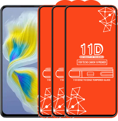 Roxel Edge To Edge Tempered Glass for Tecno Camon 18 Premier(Pack of 3)