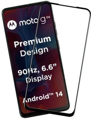 VAlight Edge To Edge Tempered Glass for Motorola g04s, MOTOROLA G04, Moto G04, Moto G04S(Pack of 1)