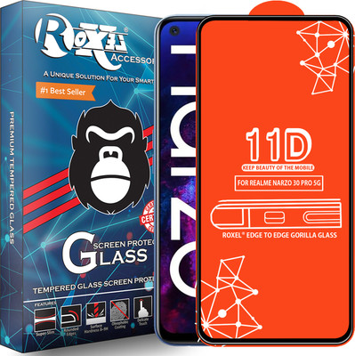 Roxel Edge To Edge Tempered Glass for Realme Narzo 30 Pro 5G(Pack of 1)