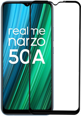 DMJHP Edge To Edge Tempered Glass for Realme Narzo 50i(Pack of 1)