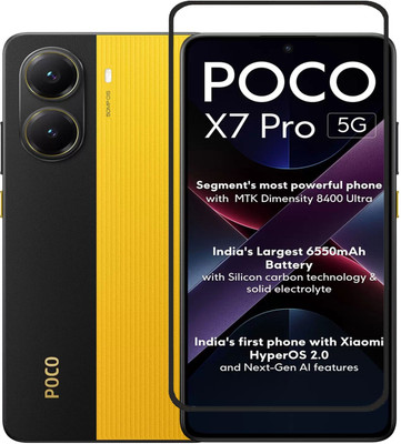 AKSHUD Edge To Edge Tempered Glass for Poco X7 pro 5G, Poco X7 pro(Pack of 1)