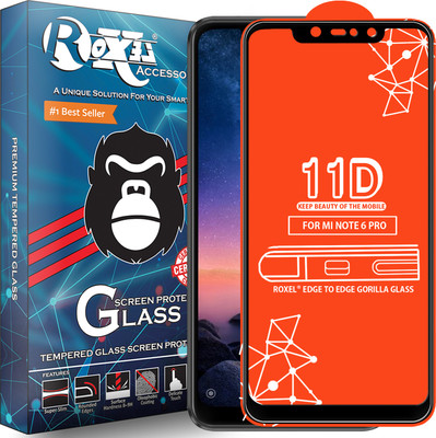 Roxel Edge To Edge Tempered Glass for Mi Redmi Note 6 Pro(Pack of 1)
