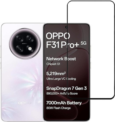 BRENZZ Edge To Edge Tempered Glass for OPPO F31 Pro+ 5G, oppo F31 Pro+ 5G(Pack of 1)