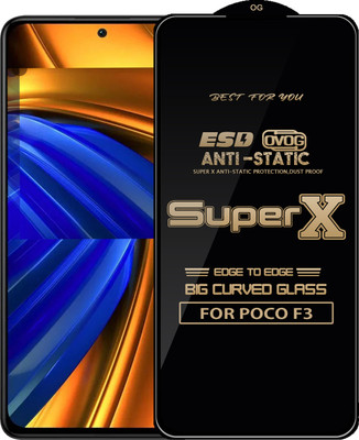 Qyist Edge To Edge Tempered Glass for POCO F3(Pack of 1)