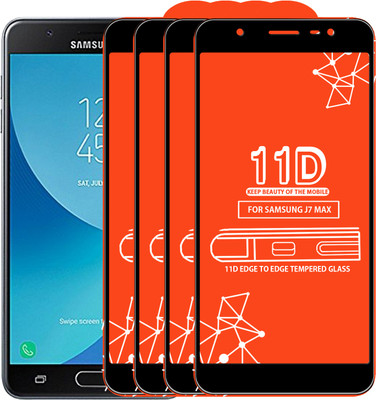 Roxel Edge To Edge Tempered Glass for Samsung Galaxy J7 Max(Pack of 4)