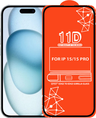 Qyist Edge To Edge Tempered Glass for FOR IPHONE 15, IPHONE 15 PRO(Pack of 1)