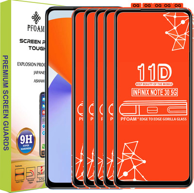PFOAM Edge To Edge Tempered Glass for INFINIX NOTE 30 5G(Pack of 5)