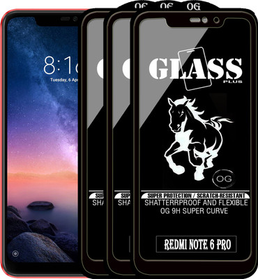PFOAM Edge To Edge Tempered Glass for Mi Redmi Note 6 Pro(Pack of 3)