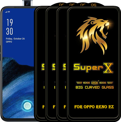 PFOAM Edge To Edge Tempered Glass for OPPO Reno 2z(Pack of 4)