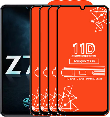 Qyist Edge To Edge Tempered Glass for Iqoo Z7S 5G(Pack of 4)