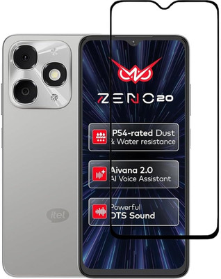 Bodoma Edge To Edge Tempered Glass for Itel zeno 20 5G(Pack of 1)