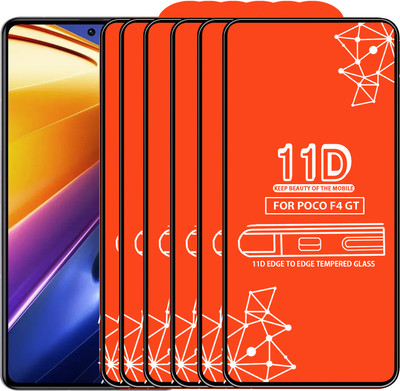 Roxel Edge To Edge Tempered Glass for Poco F4 Gt(Pack of 6)
