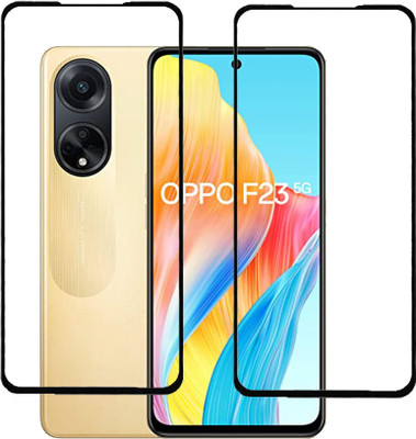 KMPERED Edge To Edge Tempered Glass for Oppo F23, Oppo F23 5G(Pack of 2)