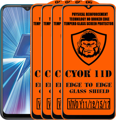 CYOR Edge To Edge Tempered Glass for VIVO Y15(Pack of 4)