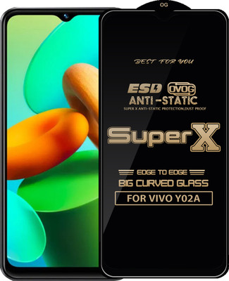 Qyist Edge To Edge Tempered Glass for VIVO Y02A(Pack of 1)