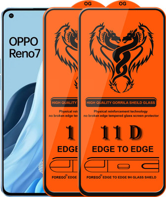 HQ Protection Edge To Edge Tempered Glass for Oppo Reno 7 Pro 5G(Pack of 2)