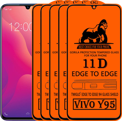 TWIGLO Edge To Edge Tempered Glass for VIVO Y95(Pack of 5)