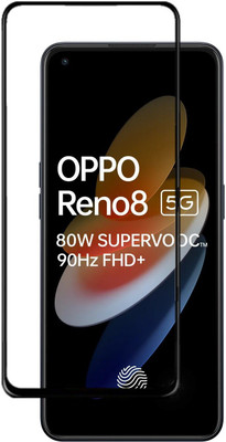 Caseline Edge To Edge Tempered Glass for OPPO Reno8, Reno8 5G, OPPO Reno8 5G(Pack of 1)