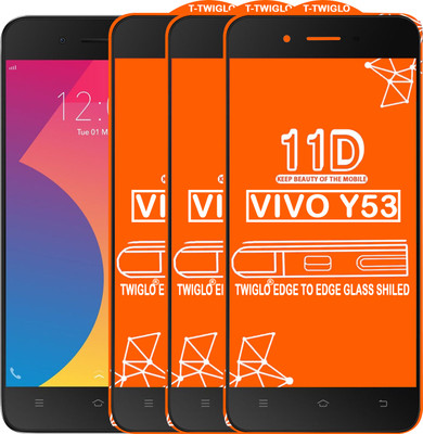 TWIGLO Edge To Edge Tempered Glass for VIVO Y53(Pack of 3)