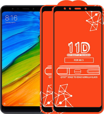 Qyist Edge To Edge Tempered Glass for Mi Redmi 5(Pack of 2)