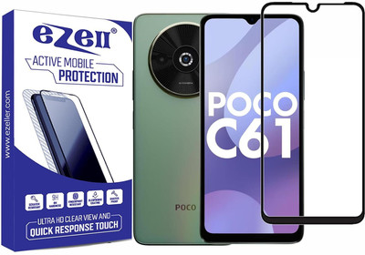 eZell Edge To Edge Tempered Glass for POCO C61(Pack of 1)
