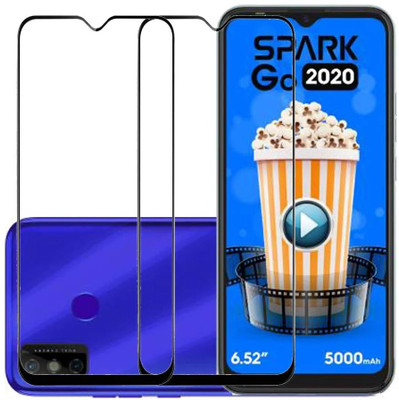 spaziogold Edge To Edge Tempered Glass for Tecno Spark GO 2020 11D Tempered Glass(Pack of 2)