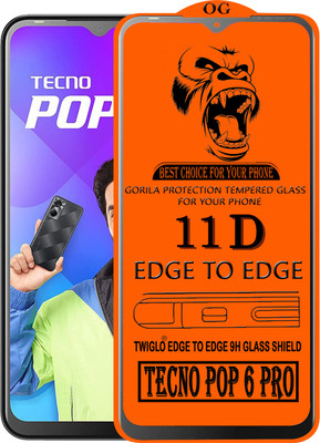 TWIGLO Edge To Edge Tempered Glass for TECNO POP 6 PRO(Pack of 1)