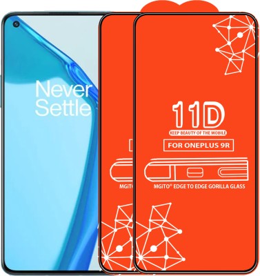 MGito Edge To Edge Tempered Glass for Oneplus 9R(Pack of 2)