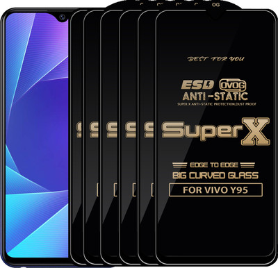 Roxel Edge To Edge Tempered Glass for VIVO Y95(Pack of 6)