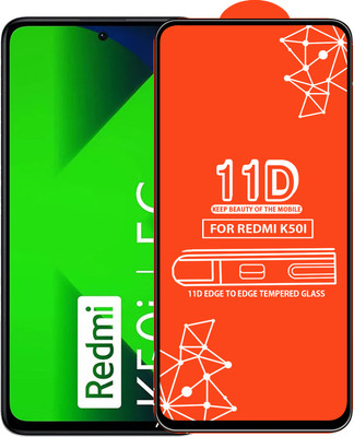 Qyist Edge To Edge Tempered Glass for Redmi K50I(Pack of 1)