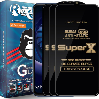 Roxel Edge To Edge Tempered Glass for VIVO V23E 5G(Pack of 3)
