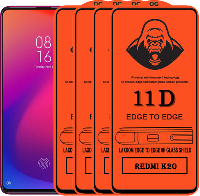 Laxdom Edge To Edge Tempered Glass for Mi K20(Pack of 4)