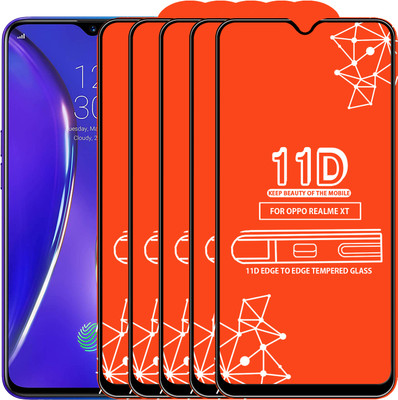 Qyist Edge To Edge Tempered Glass for Realme XT(Pack of 5)