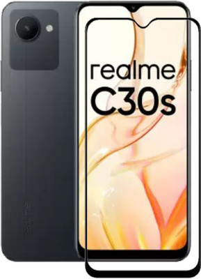 DSCASE Edge To Edge Tempered Glass for realme C30s(Pack of 1)