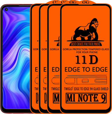 TWIGLO Edge To Edge Tempered Glass for REDMI NOTE 9(Pack of 4)