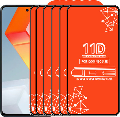 Qyist Edge To Edge Tempered Glass for Iqoo Neo 5 Se(Pack of 6)