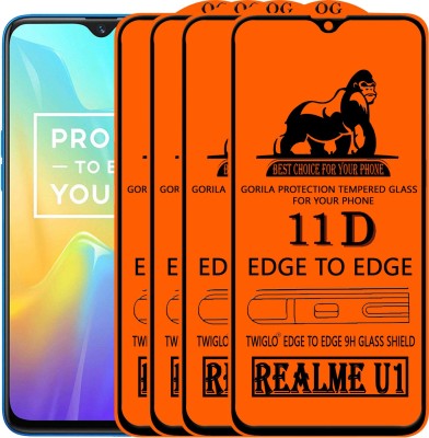TWIGLO Edge To Edge Tempered Glass for Realme U1(Pack of 4)