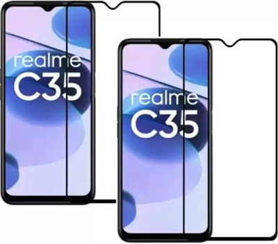 1DOLLAR Edge To Edge Tempered Glass for Realme C35 (Packof 2)(Pack of 2)