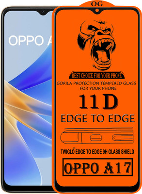 TWIGLO Edge To Edge Tempered Glass for OPPO A17(Pack of 1)